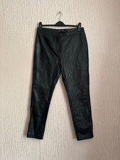 Marks and Spencer women 100% leather trousers size 12 petite