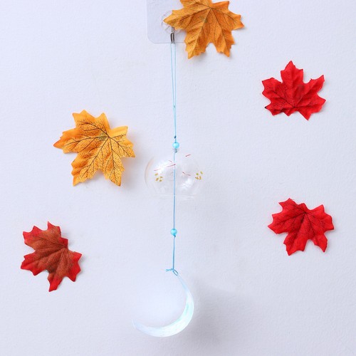 Glass wind chimes hanging - chimes,