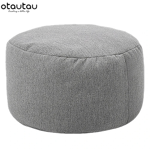 Round stool linen bean bag - linen,