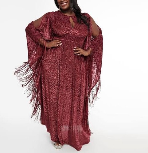 Unique vintage maroon fringe - vintage,