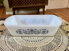 Glasbake J-522 Blue Floral