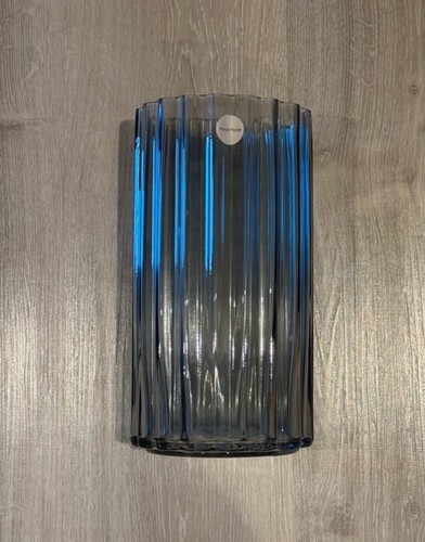 Large handmade fluted glass - fluted,