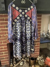Odd Molly Patterned Silk Tunic Dress 3 (12-14)