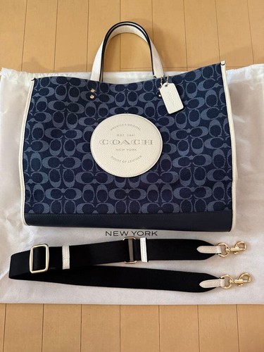 Coach signature denim - signature, leather