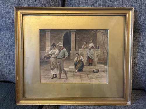 Antique edwardian print - edwardian, in