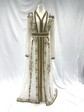 Modest Kaftan Abaya Dress Dubai Moroccan Party Gown Muslim Women Robe