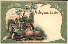Easter Fantasy Rabbits Gnomes
