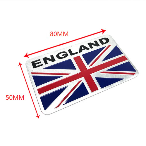 2pcs metal england flag - 3d,