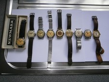 Job lot of vintage gents NEWMARK watches mechanical watches spares or repair