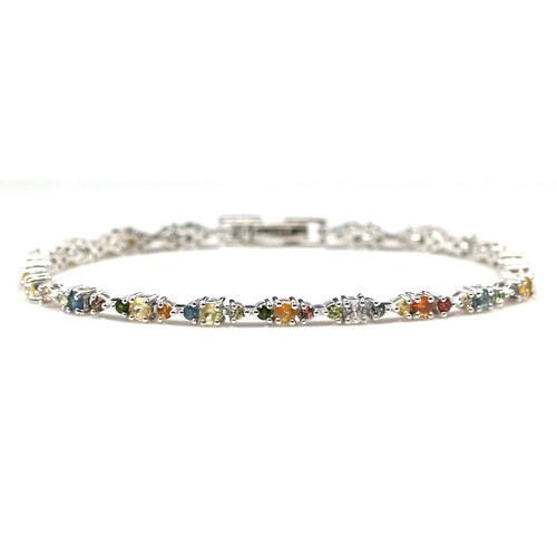 Fancy color sapphire bracelet - color,