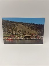 June Lake California CA Marshall's Boat Landing Speedboat Vintage Postcard