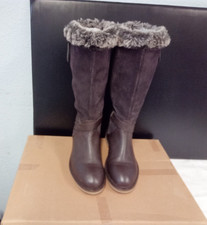 White Stuff faux fur brown boots size 6[SF]