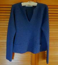 Warm & Co deep blue marl cashmere jumper size s/m