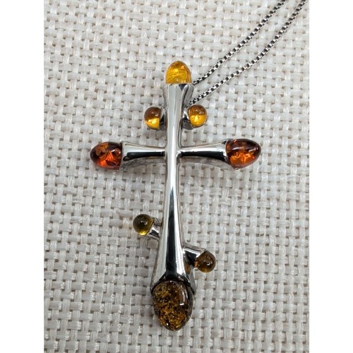 Vintage baltic amber sterling - baltic,