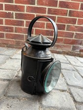 OLD L&SWR RAILWAY HAND LAMP - BRASS PLATED 'E'