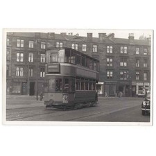 GLASGOW Linthouse Tram, Cowlairs Co-operative Branch, RP Postcard c1950