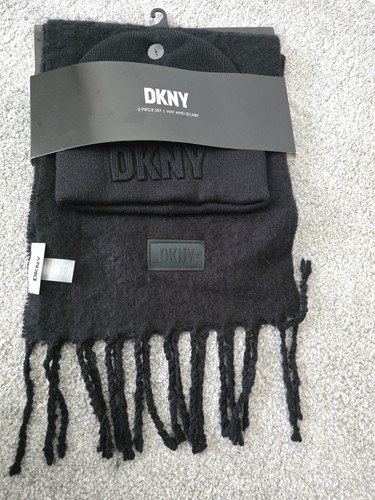 Dkny hat scarf - dkny, black