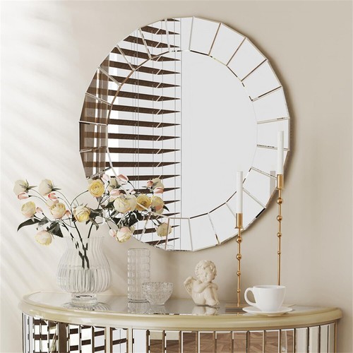 Round wall mirror for living - round,