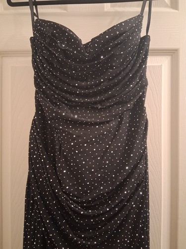 Black dress adorned with