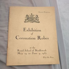 Exhibition of the Coronation Robes, 1937. Inventory. Royal School Needlecraft.