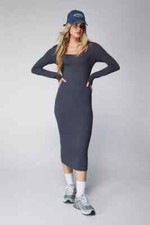 Nasty Gal Square Neck Midi