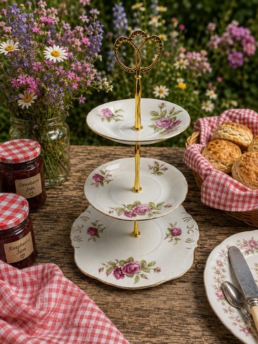 Tier china cake tea stand - tier,