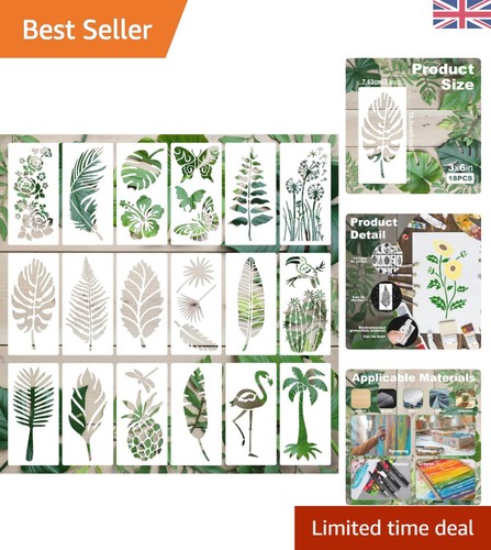 Reusable 18pcs floral leaf - reusable, &