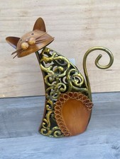Colourful Metal Cat Ornament 
