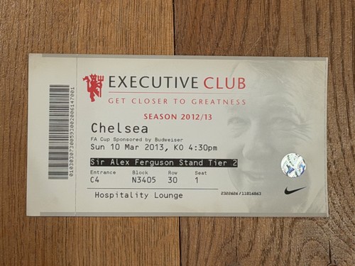 Ticket 2012 manchester - ticket,