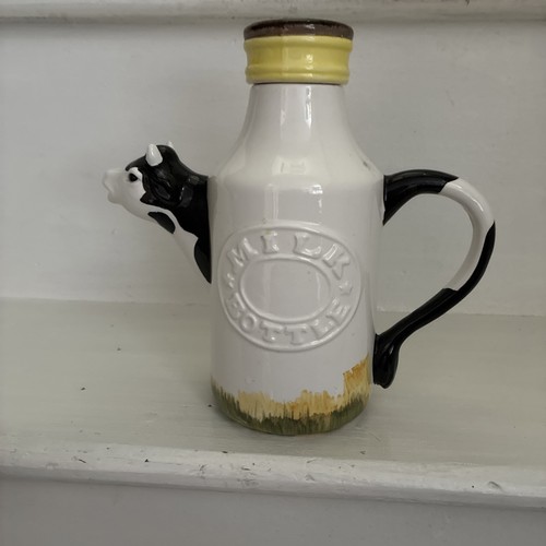 Vintage ceramic milk bottle - ceramic,