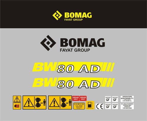 Bomag 5 roller decal - bomag, 80