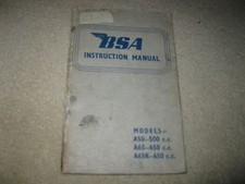 Bsa motorcycle instruction - bsa,