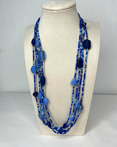 Multi strand blue - multi-strand, glass