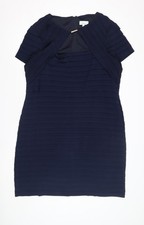 Linea Women's Blue Knee Length Sheath Dress, Size 22