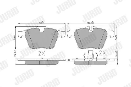 Brake pads 573464j jurid for - 573464j,