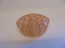 VINTAGE 19 HOLE PINK GLASS FLOWER FROG ARRANGER