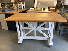 Large Unique Pine Kitchen Island Breakfast Bar,seats 6-8,Furniture Showroom Kent