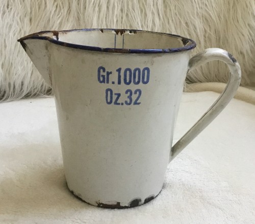 Vtg large blue enamel - vtg,