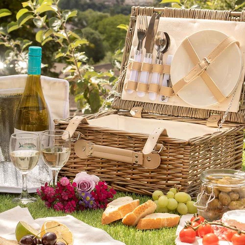 Wicker luxury picnic hamper - wicker,