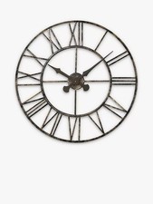 Lascelles Analogue Skeleton Roman Numeral Outdoor Wall Clock 70cm - Bronze A