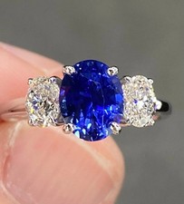 5.00Ct Oval Cut Natural Blue