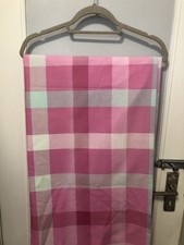 Next curtains tab top , pink and white, large check.polyester/cotton mix