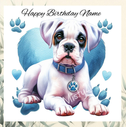Personalised boxer greeting - personalised,