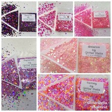 Nail Art Chunky Glitter 5g Bags Pink Purple Craft Festival Dance Resin Wax Melt