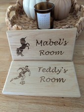 personalised engraved oak door/stable name sign 