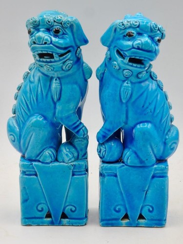 Pair vintage chinese dogs - chinese, of