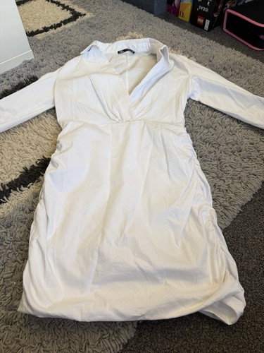 White long sleeve dress - white, uk