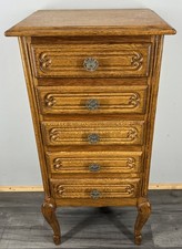 Chest of Drawers Vintage French Oak Louis XVI Style Carved Cabinet LOT 4323