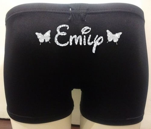 Personalised lycra black dance - personalised,
