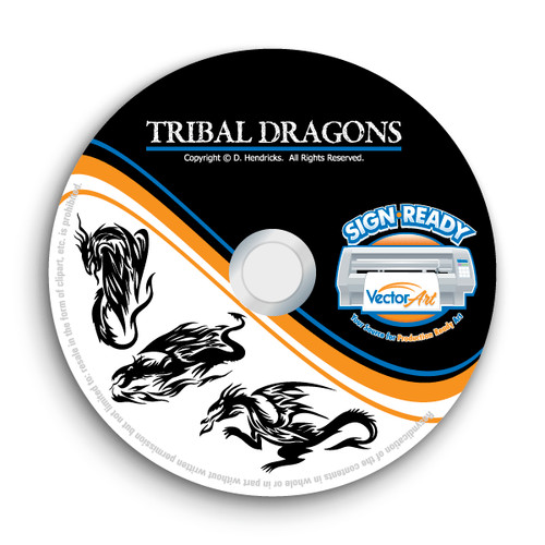 Tribal dragons clipart vector - tribal,